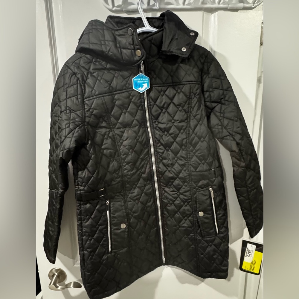 Women's Black Quilted Ski Jacket